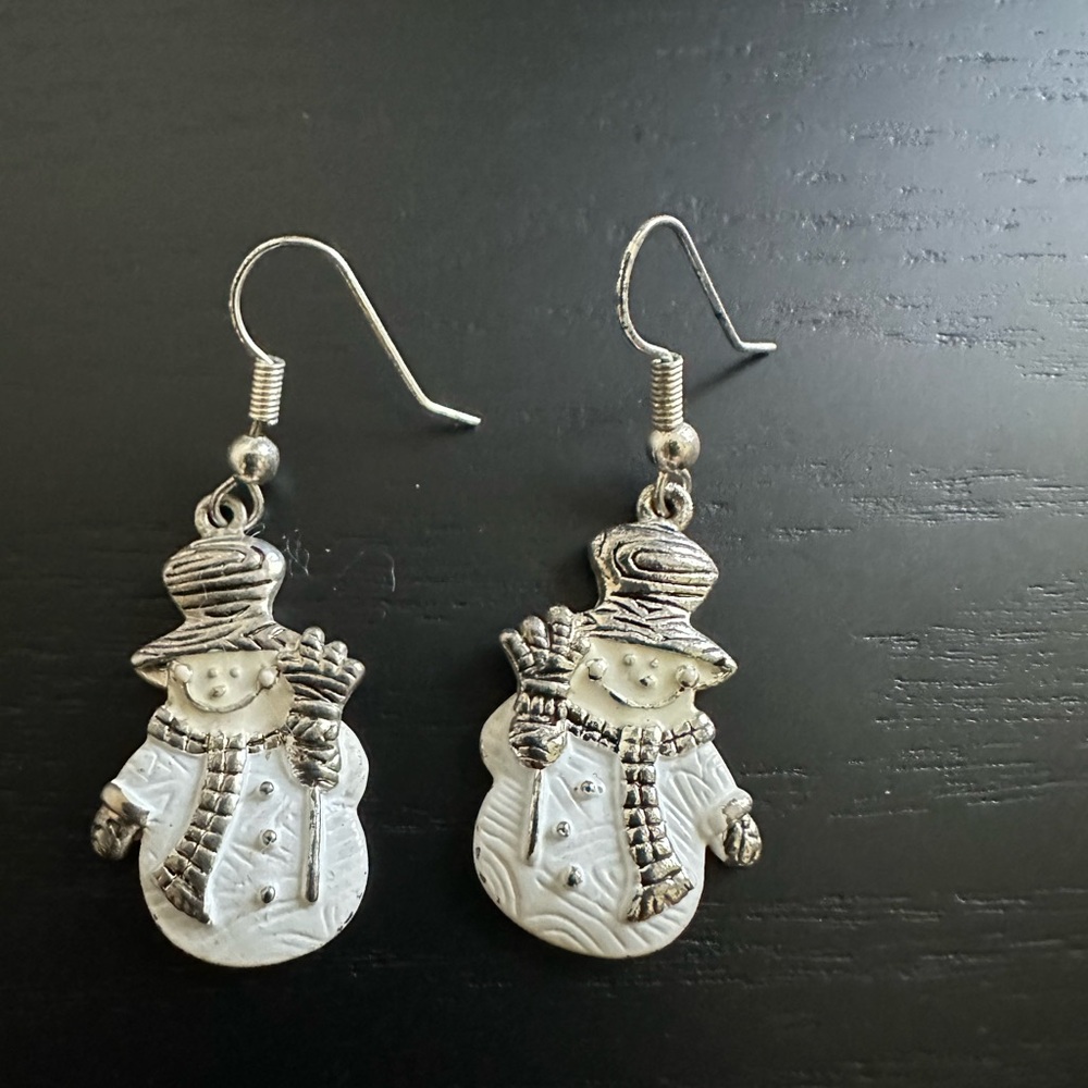 Women’s earrings snowman